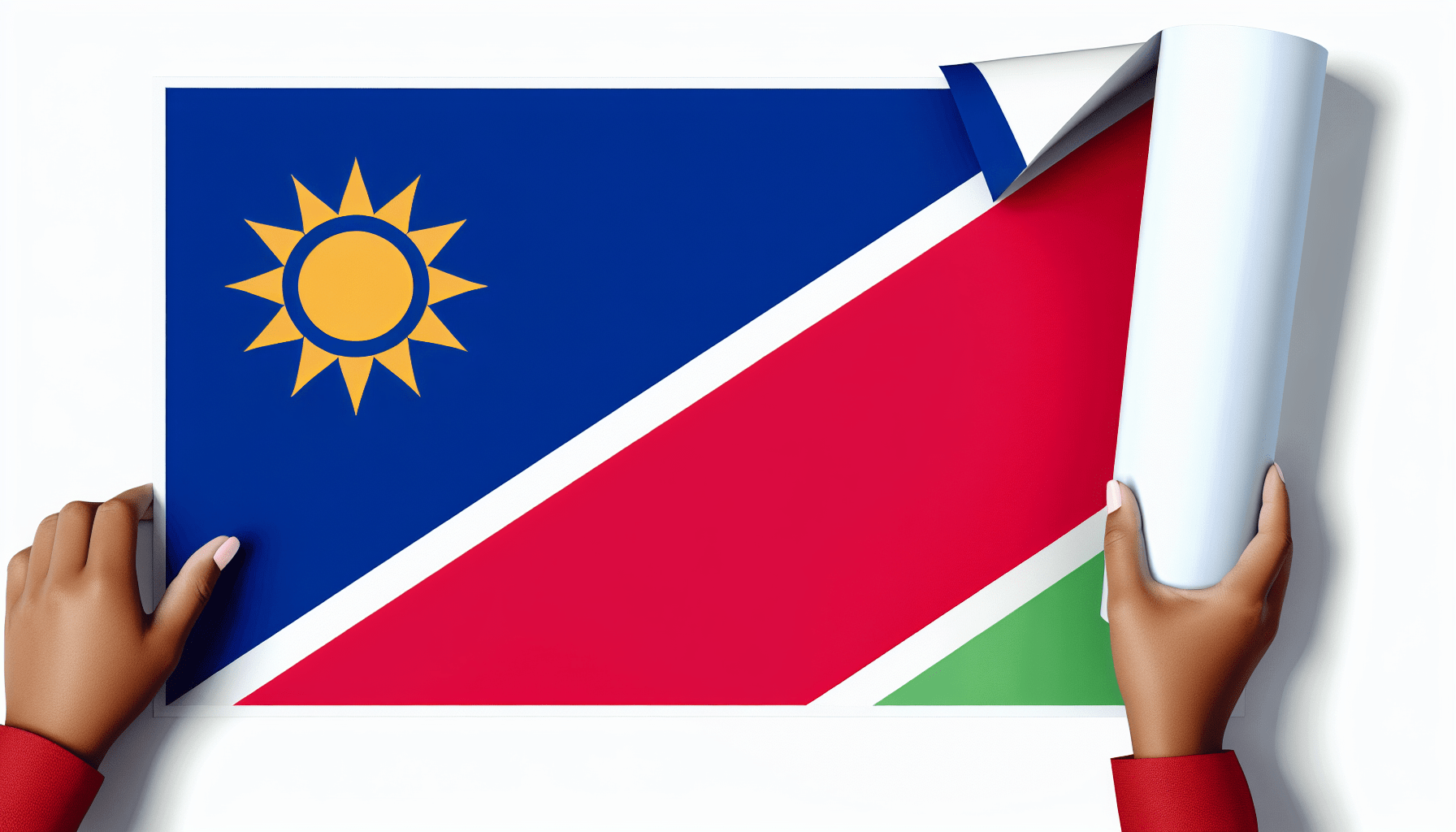 Die Farben und Symbole der Namibianischen Flagge: Ein visueller Leitfaden zum Ausdrucken